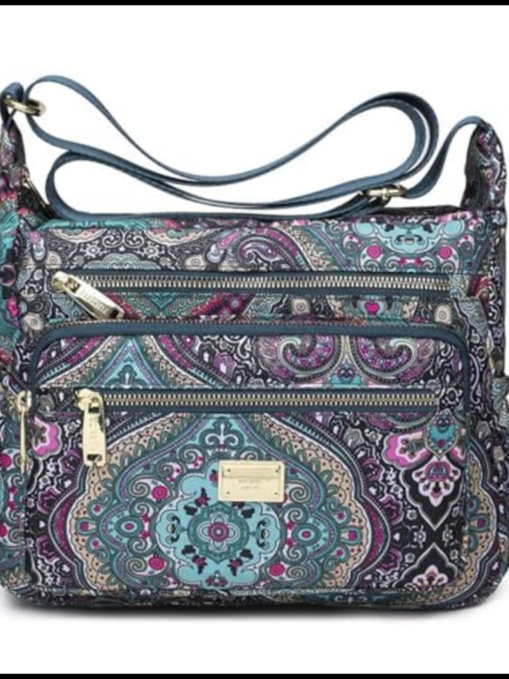 Waterproof Nylon Crossbody Bag Multi Pocket Shoulder Messenger Purse